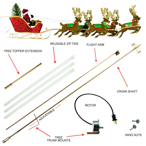 Peter's Flying Santa | Revolving Tree Ornament