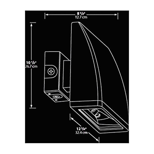 52 Watt - LED - 3 Option Cutoff Wall Pack - 250W Equal Image