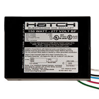 Hatch MC150-1-J-277U - 150 Watt - Electronic Metal Halide Ballast - ANSI M102/M142/S56 - 277 Volt - Power Factor 95% - Max. Temp. Rating 176 Deg. F - Bottom Feed Mounting With Studs