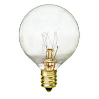 40 Watt - 1.5 in. Dia. - G12 Globe Incandescent Light Bulb - Clear - Candelabra Brass Base - 130 Volt - Bulbrite 301040