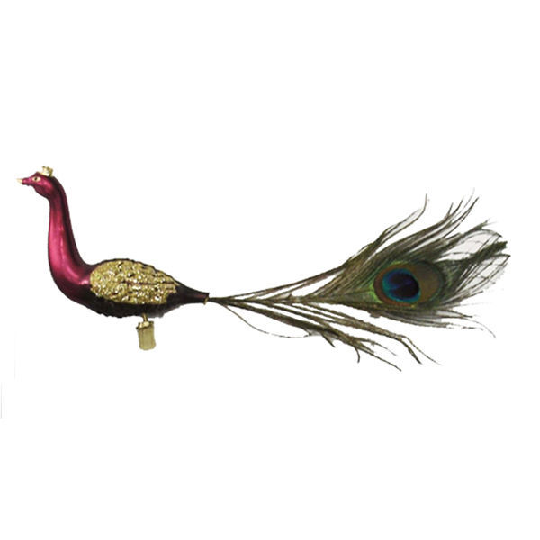 Peacock Clip Christmas Ornament Image