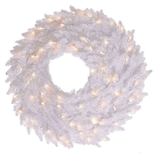 36 In Christmas Wreath Classic Pvc Needles Winter Wonderland