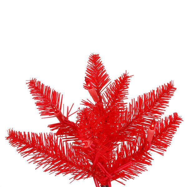 5.5 ft. x 30 in. Red Christmas Tree Image