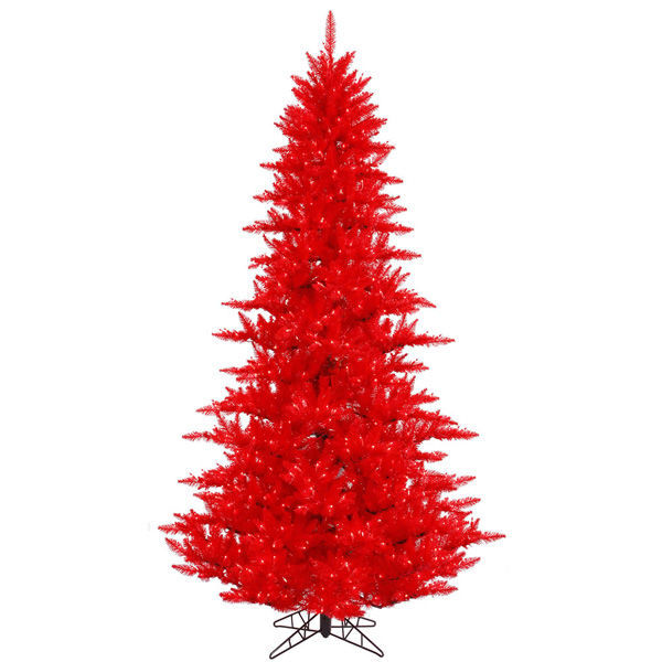 5.5 ft. x 42 in. Red Christmas Tree Image