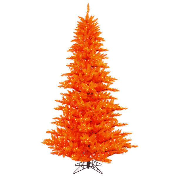 3 ft. x 25 in. Orange Christmas Tree Image