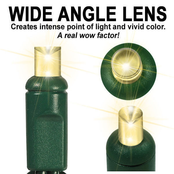 24 ft. Stringer - (48) Bulbs - LED - Warm White Wide Angle Mini Lights Image