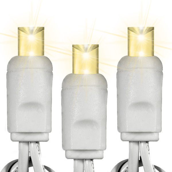 (96) Bulbs - LED - Warm White Wide Angle Light Curtain Strand Image