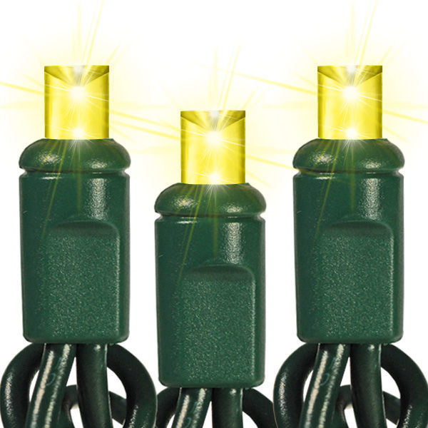 24 ft. Stringer - (48) Bulbs - LED - Yellow Wide Angle Mini Lights Image