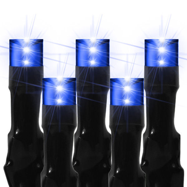 (128) Bulbs - LED - Blue Wide Angle Meteor Shower Lights Image