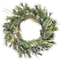 20 in. Christmas Wreath - Mixed Country Pine - 70 Classic PVC Needles - Unlit - Vickerman A801820