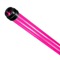 F28T5 - Pink - Fluorescent Tube Guard with End Caps - 48 in. Length - Protective Lamp Sleeve - PLAS-T5TGP