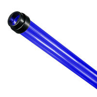 F28T5 - Blue - Fluorescent Tube Guard with End Caps - 48 in. Length - Protective Lamp Sleeve - PLAS-T5TGB
