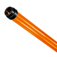 F28T5 - Amber - Fluorescent Tube Guard with End Caps - 48 in. Length - Protective Lamp Sleeve - PLAS-T5TGA