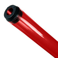 F40T12 - Red - Fluorescent Tube Guard with End Caps - 48 in. Length - Protective Lamp Sleeve - PLAS-100220