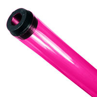 F40T12 - Pink - Fluorescent Tube Guard with End Caps - 48 in. Length - Protective Lamp Sleeve - PLAS-100231