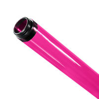 F32T8 - Pink - Fluorescent Tube Guard with End Caps - 48 in. Length - Protective Lamp Sleeve - PLAS-100176