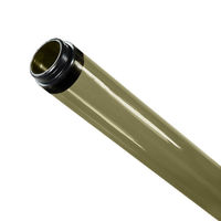 F32T8 - Smoke - Fluorescent Tube Guard with End Caps - 48 in. Length - Protective Lamp Sleeve - PLAS-T8TGS