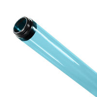 F32T8 - Light Blue - Fluorescent Tube Guard with End Caps - 48 in. Length - Protective Lamp Sleeve - PLAS-T8USABL4
