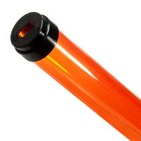 48 in. - F48T12 - Dark Amber - UV Blocking Tube Guard with End Caps - Protects to 525 Nanometers - American PLAS-T12UVA