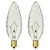 40 Watt - Clear Diamond Cut - Straight Tip - Incandescent Chandelier Bulb - 2 Pack Thumbnail