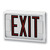 LED - White Steel - Single Face Direct View Exit Sign Thumbnail