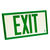 Single Face - Photoluminescent Exit Sign - Green Letters Thumbnail