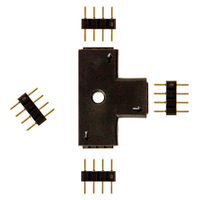 T-Shape Connector for 12 or 24 Volt LED Tape Light - (4) 4-Pin Connectors Included - FlexTec TCONNT4P