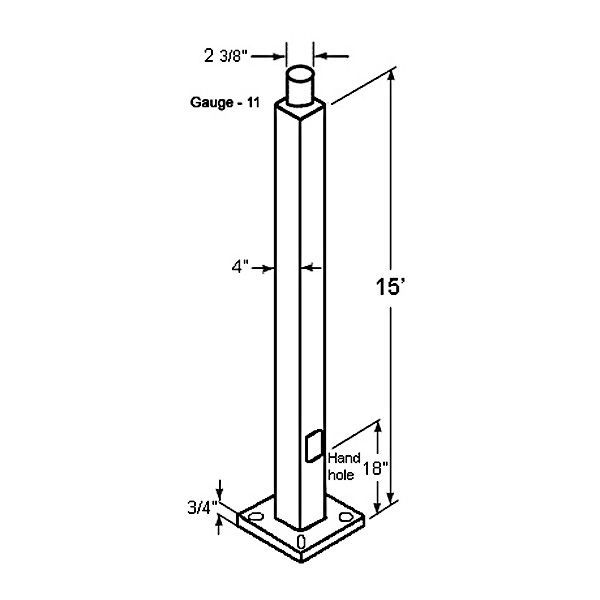 RAB PS4-11-15 - Drilled Steel Pole Image