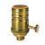 Medium Base Socket - On-Off Turn Knob - Antique Brass Finish Thumbnail