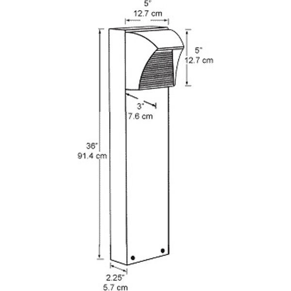 RAB BLED5-36W - LED Bollard Light Image