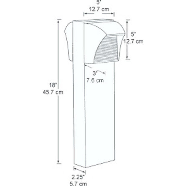 RAB BLED2X5-18YW - Dual LED Bollard Light Image