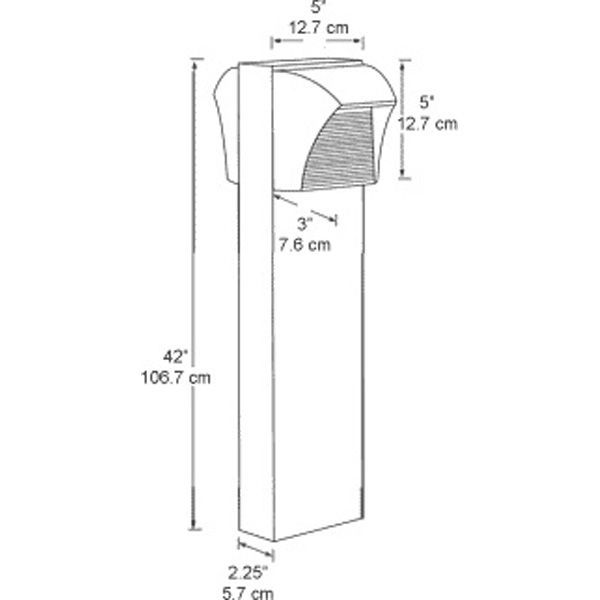 RAB BLED2X5-42N - Dual LED Bollard Light Image