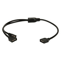 12 in. Y-Splitter Interconnection Cable for 12 or 24 Volt LED Tape Light  - FlexTec CA-Y-S2S-4P-12IN