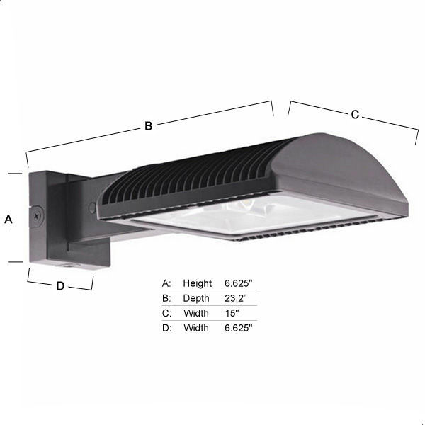 LED Wall Pack - 5456 Lumens - 78 Watt - 400W Equal Image