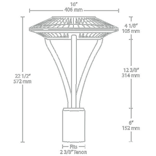 RAB ALED5T52 - LED Post Top Light Image