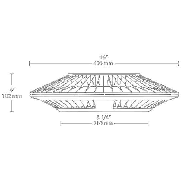 LED Ceiling Light Fixture - 2498 Lumens - 52 Watt - 175W Equal Image
