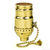 Medium Base Socket - On-Off Pull Chain - Polished Brass Finish Thumbnail