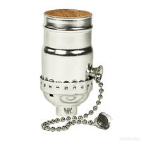 Medium Base Socket - On-Off Pull Chain - Polished Nickel Finish - 1/8 IPS Without Screw Set - 660 Watt Maximum - 250 Volt Maximum - PLT 80-1007