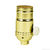 Medium Base Socket - Dimmer Turn Knob - Brite Gilt Brass Finish Thumbnail