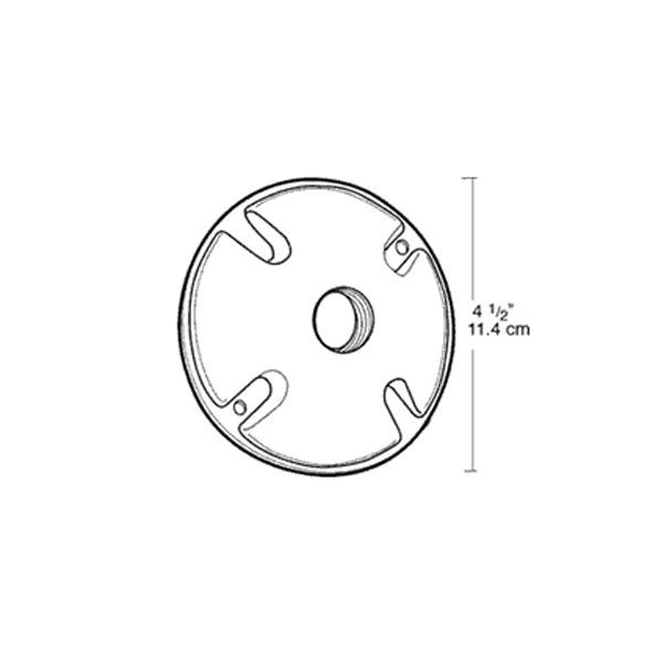 RAB C103A - Round Weatherproof Cover for 4 in. Round Wiring Box Image