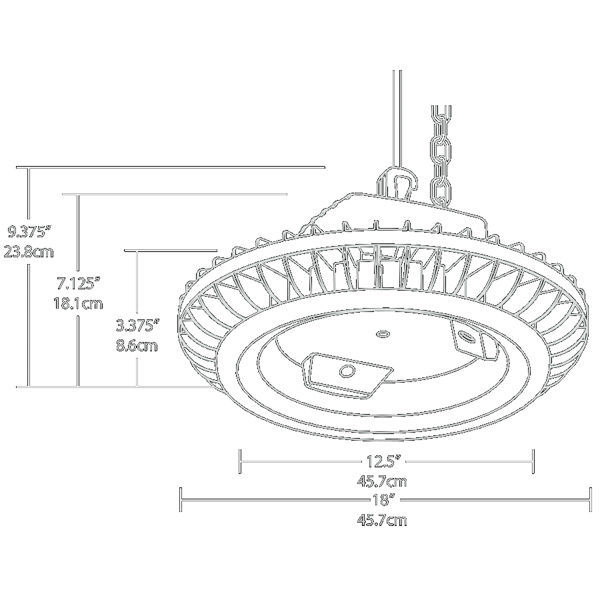 LED High Bay - 6461 Lumens - 78 Watt - 250W Equal Image