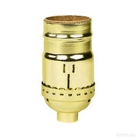 Medium Base Socket - Keyless - Brite Gilt Brass Finish - 1/8 IPS with Screw Set - 660 Watt Maximum - 250 Volt Maximum - PLT D18