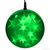 LED - 6 in. dia. Green Holographic Starfire Sphere - Utilizes 24 LED Mini Lights Thumbnail