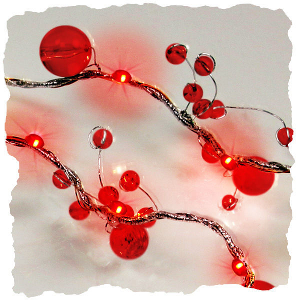 (36) LED - Red Jewel Bead Garland Image
