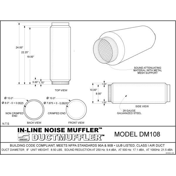 8 in. Duct Muffler Image