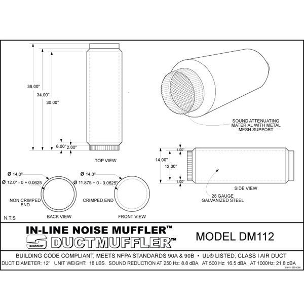 12 in. Duct Muffler Image