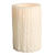 6 in. ht. - 4 in. dia. - Bisque Color - LED - Flameless Branch Carved Wax Pillar Candle Thumbnail