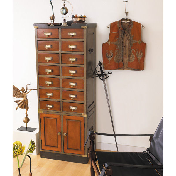 Collector's Cabinet with Doors - Card Catalog Cabinet Image