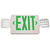 Double Face LED Combination Exit Sign - LED Lamp Heads - Remote Capable Thumbnail