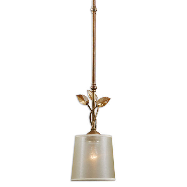 Uttermost 21963 - Crystal Leaf Mini Pendant Image